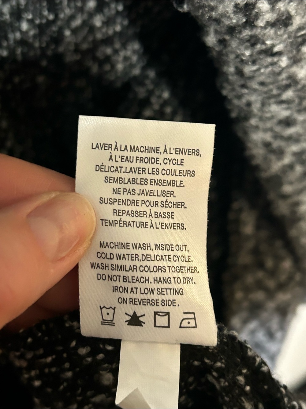 Grey Bouclé Open Front Long Cardigan Pockets XS - Picture 9 of 12